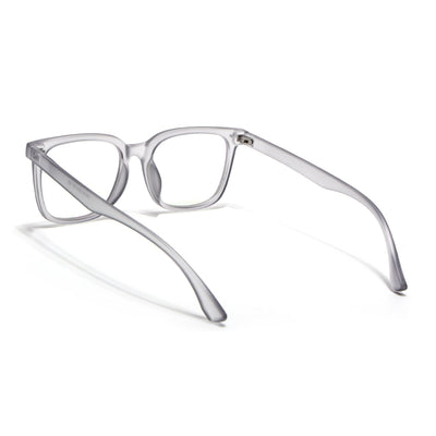 Eyejack Canment Grey Square Eyeglasses for Men & Women (CM20018FCL1840-C3)