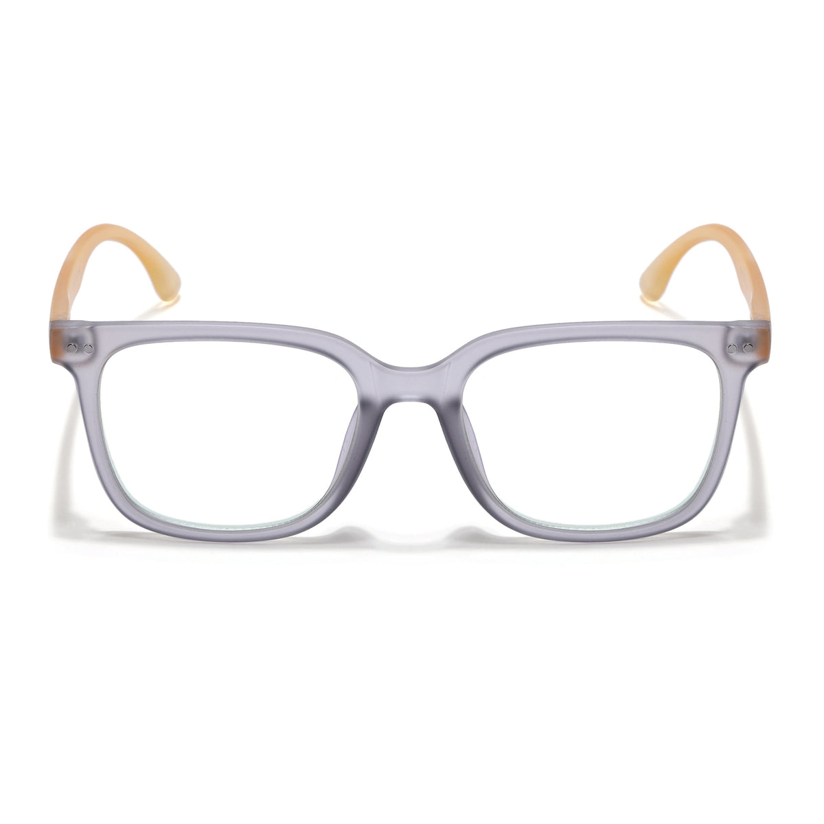 Eyejack Canment Grey Square Eyeglasses for Men & Women (CM20018FCL1841-C4)