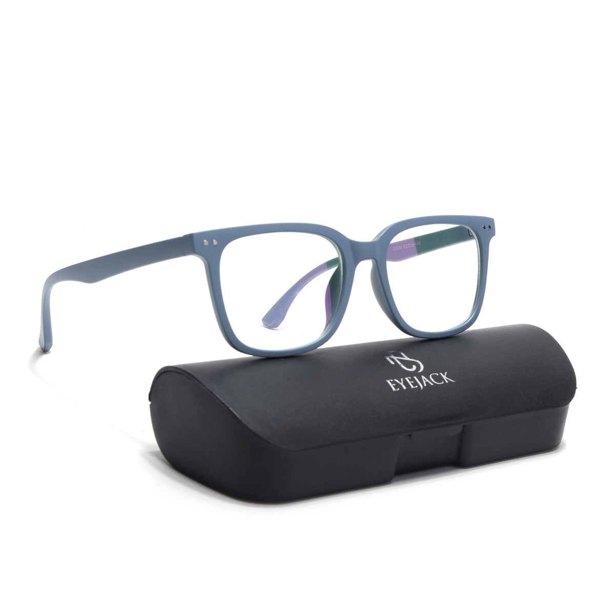 Eyejack Canment Sky Blue Square Eyeglasses for Men & Women (CM20018FCL1843-C6)