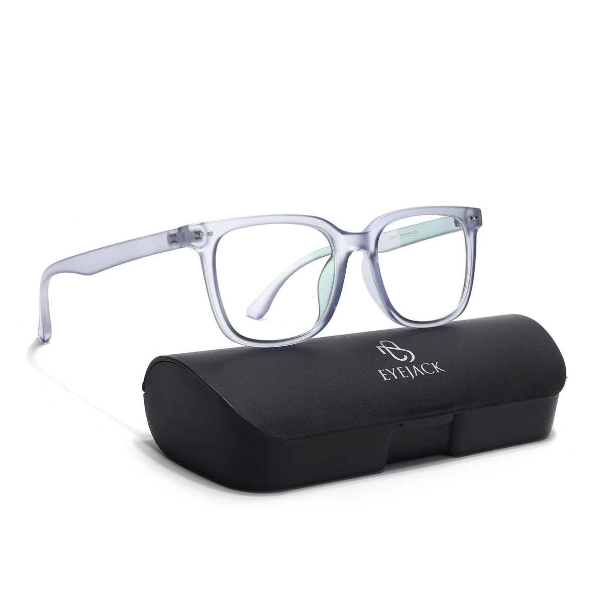 Eyejack Canment Blue Square Eyeglasses for Men & Women (CM20018FCL1844-C7)