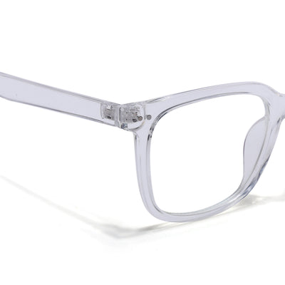 Eyejack Canment Transparent Square Eyeglasses for Men & Women (CM20018FCL1846-C9)