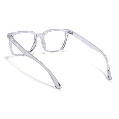 Eyejack Canment Transparent Square Eyeglasses for Men & Women (CM20018FCL1846-C9)