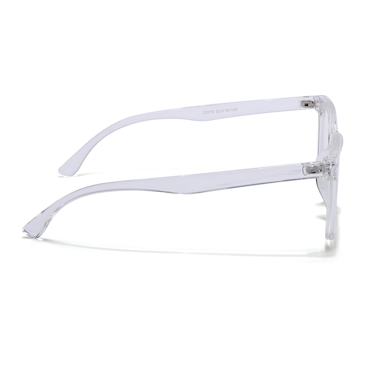 Eyejack Canment Transparent Square Eyeglasses for Men & Women (CM20018FCL1846-C9)