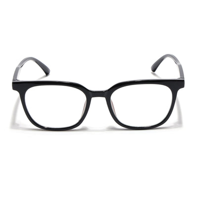 Eyejack Canment Shine Black Square Eyeglasses for Men & Women (CM20019FCL1848-C1)