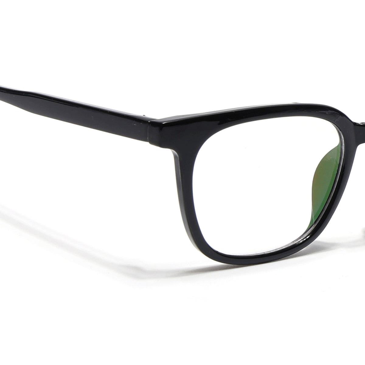 Eyejack Canment Shine Black Square Eyeglasses for Men & Women (CM20019FCL1848-C1)