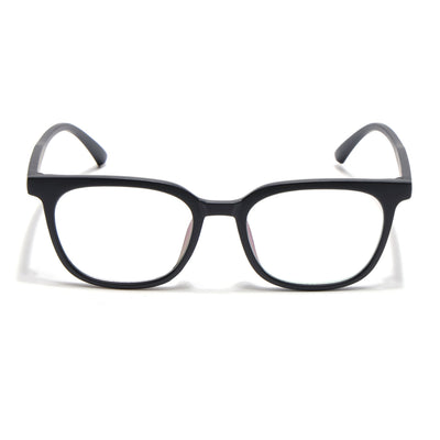 Eyejack Canment Matt Black Square Eyeglasses for Men & Women (CM20019FCL1849-C2)