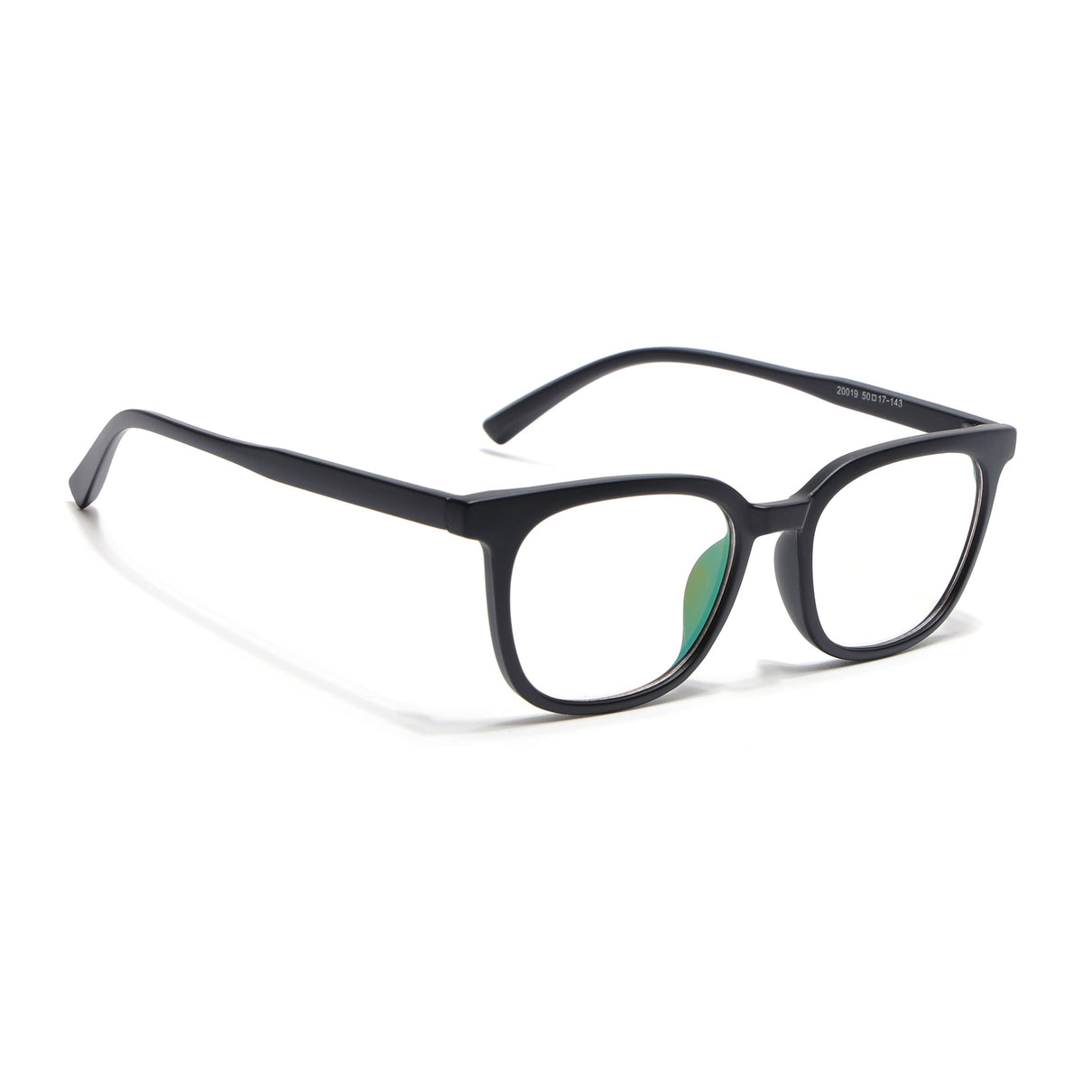 Eyejack Canment Matt Black Square Eyeglasses for Men & Women (CM20019FCL1849-C2)