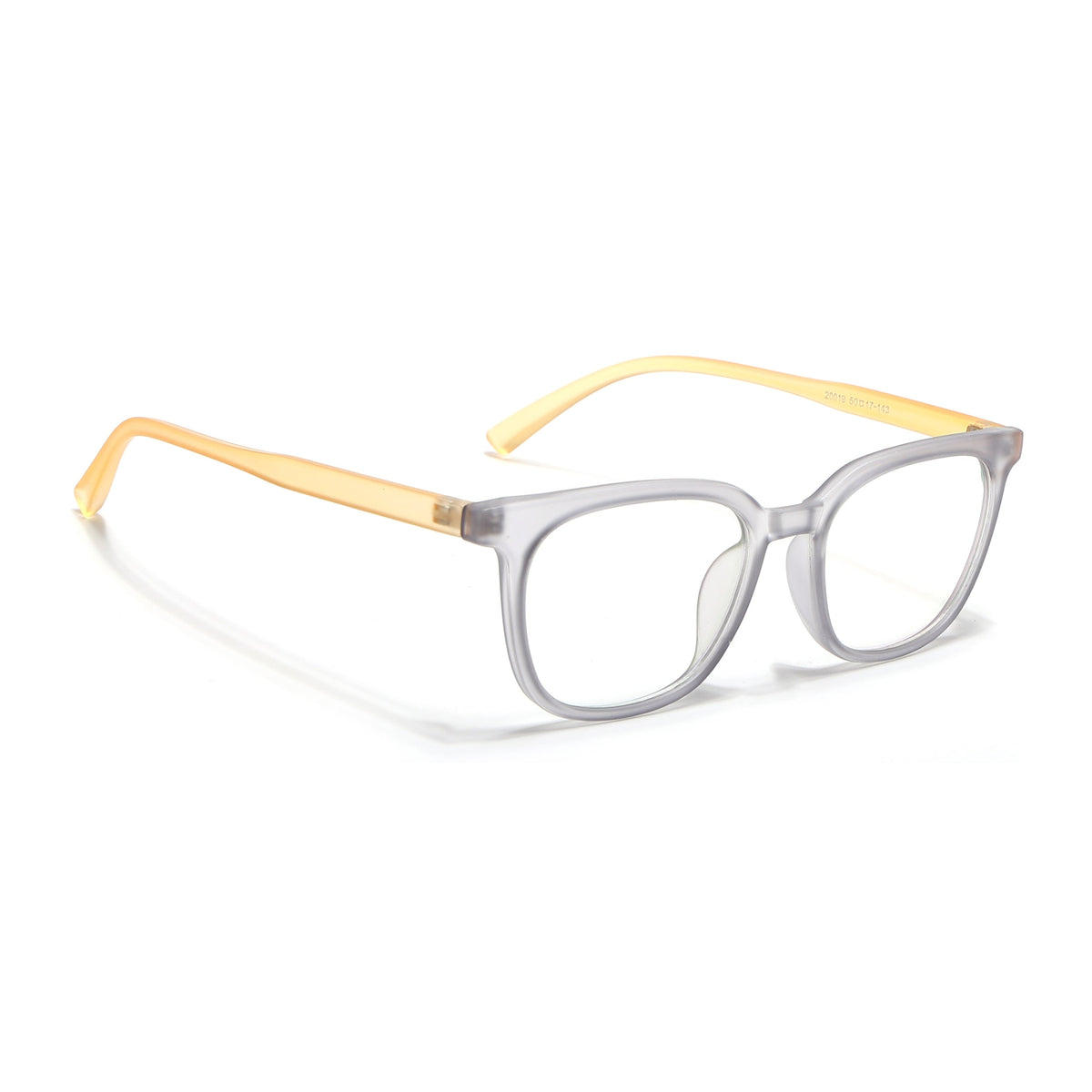 Eyejack Canment Grey Square Eyeglasses for Men & Women (CM20019FCL1851-C4)
