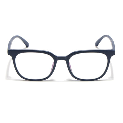 Eyejack Canment Navy Blue Square Eyeglasses for Men & Women (CM20019FCL1852-C5)
