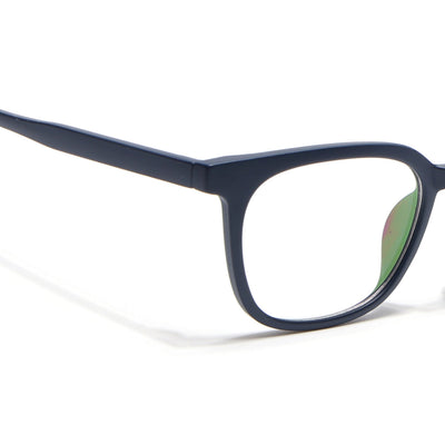 Eyejack Canment Navy Blue Square Eyeglasses for Men & Women (CM20019FCL1852-C5)