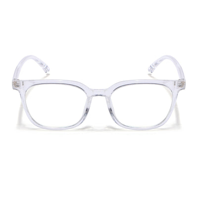 Eyejack Canment Transparent Square Eyeglasses for Men & Women (CM20019FCL1856-C9)