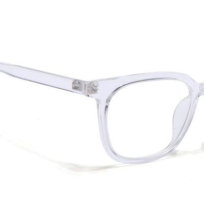 Eyejack Canment Transparent Square Eyeglasses for Men & Women (CM20019FCL1856-C9)
