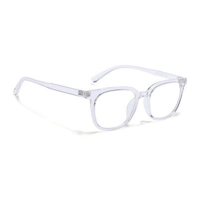 Eyejack Canment Transparent Square Eyeglasses for Men & Women (CM20019FCL1856-C9)