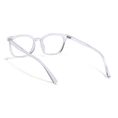 Eyejack Canment Transparent Square Eyeglasses for Men & Women (CM20019FCL1856-C9)