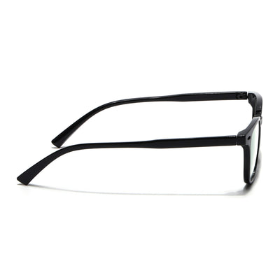 Eyejack Canment Shine Black Square Eyeglasses for Men & Women (CM20020FCL1858-C1)
