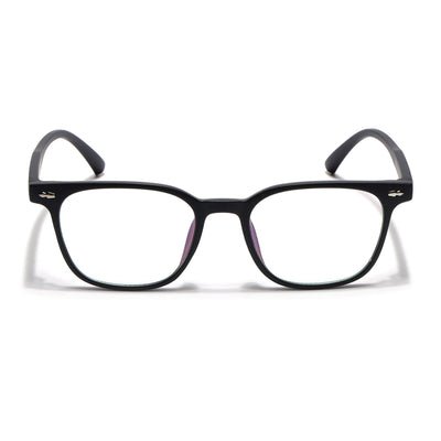 Eyejack Canment Matt Black Square Eyeglasses for Men & Women (CM20020FCL1859-C2)