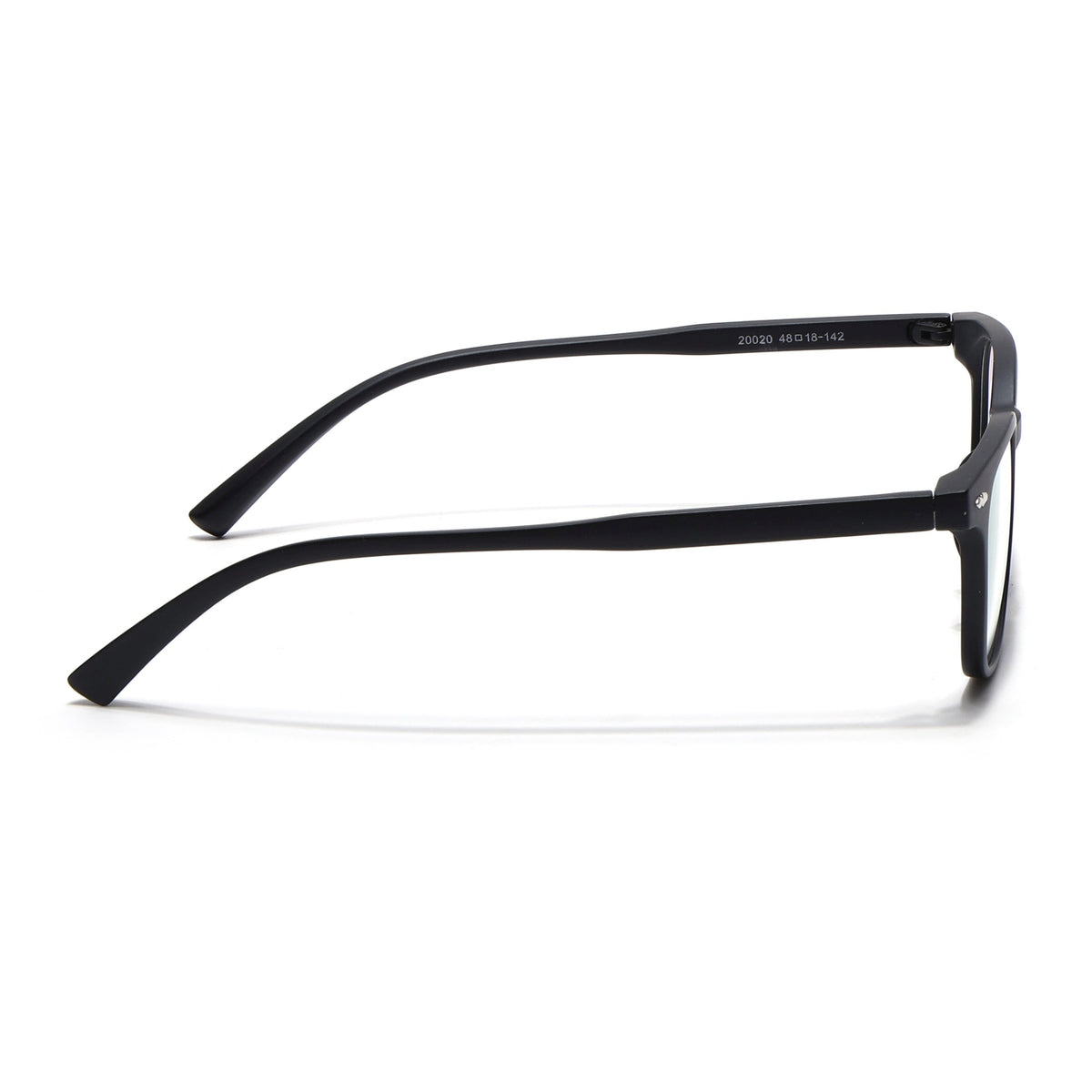 Eyejack Canment Matt Black Square Eyeglasses for Men & Women (CM20020FCL1859-C2)