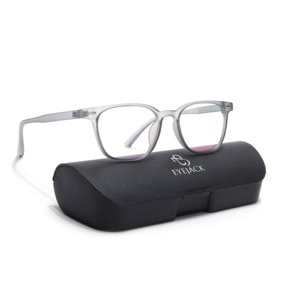 Eyejack Canment Grey Square Eyeglasses for Men & Women (CM20020FCL1860-C3)