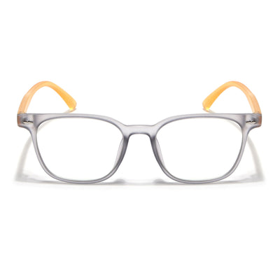 Eyejack Canment Grey Square Eyeglasses for Men & Women (CM20020FCL1861-C4)