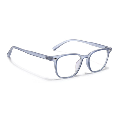 Eyejack Canment Blue Square Eyeglasses for Men & Women (CM20020FCL1864-C7)
