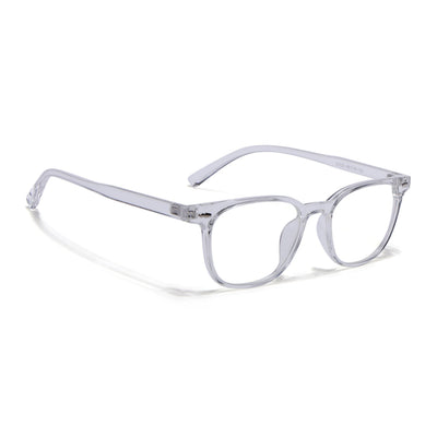 Eyejack Canment Transparent Square Eyeglasses for Men & Women (CM20020FCL1866-C9)
