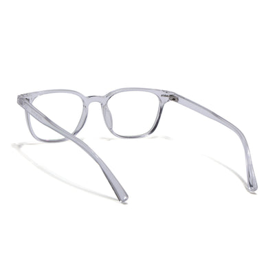 Eyejack Canment Transparent Square Eyeglasses for Men & Women (CM20020FCL1866-C9)