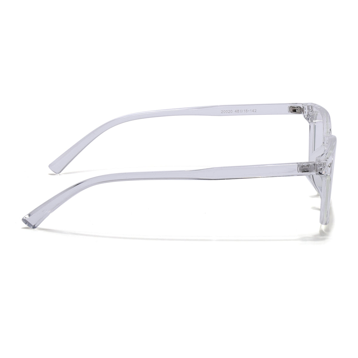 Eyejack Canment Transparent Square Eyeglasses for Men & Women (CM20020FCL1866-C9)