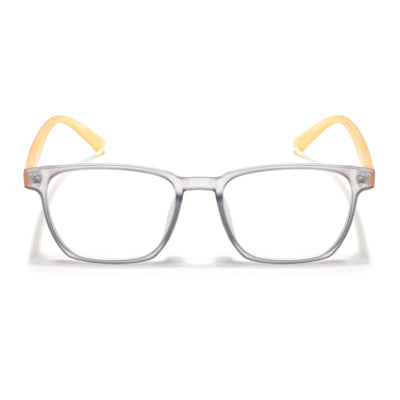 Eyejack Canment Grey Square Eyeglasses for Men & Women (CM20024FCL1871-C4)