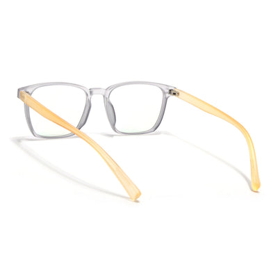 Eyejack Canment Grey Square Eyeglasses for Men & Women (CM20024FCL1871-C4)
