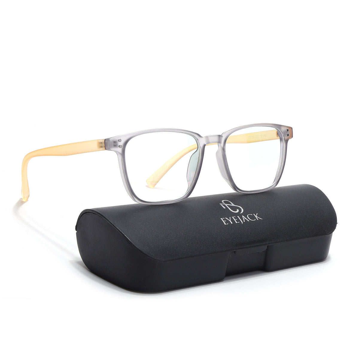 Eyejack Canment Grey Square Eyeglasses for Men & Women (CM20024FCL1871-C4)