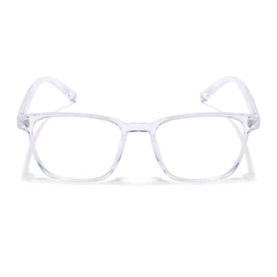 Eyejack Canment Transparent Square Eyeglasses for Men & Women (CM20024FCL1876-C9)