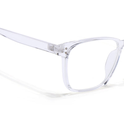 Eyejack Canment Transparent Square Eyeglasses for Men & Women (CM20024FCL1876-C9)