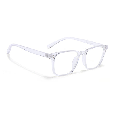 Eyejack Canment Transparent Square Eyeglasses for Men & Women (CM20024FCL1876-C9)