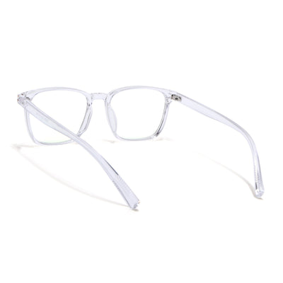 Eyejack Canment Transparent Square Eyeglasses for Men & Women (CM20024FCL1876-C9)