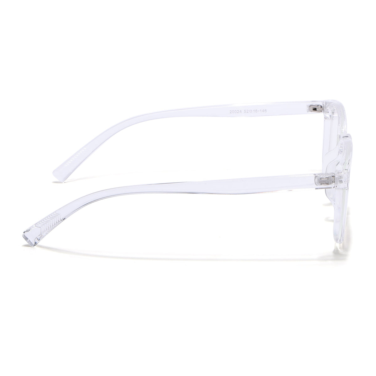 Eyejack Canment Transparent Square Eyeglasses for Men & Women (CM20024FCL1876-C9)