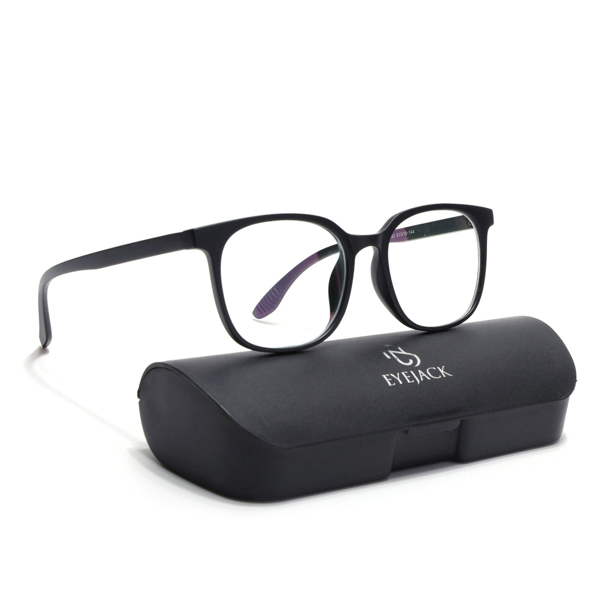 Eyejack Canment Matt Black Round Eyeglasses for Men & Women (CM20030FCL1879-C2)
