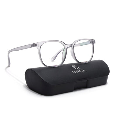 Eyejack Canment Grey Round Eyeglasses for Men & Women (CM20030FCL1880-C3)