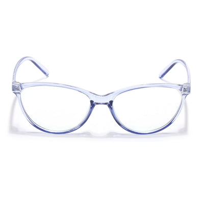 Eyejack Canment Blue Cateye Eyeglasses for Women (CM2363FCL1767-C2)
