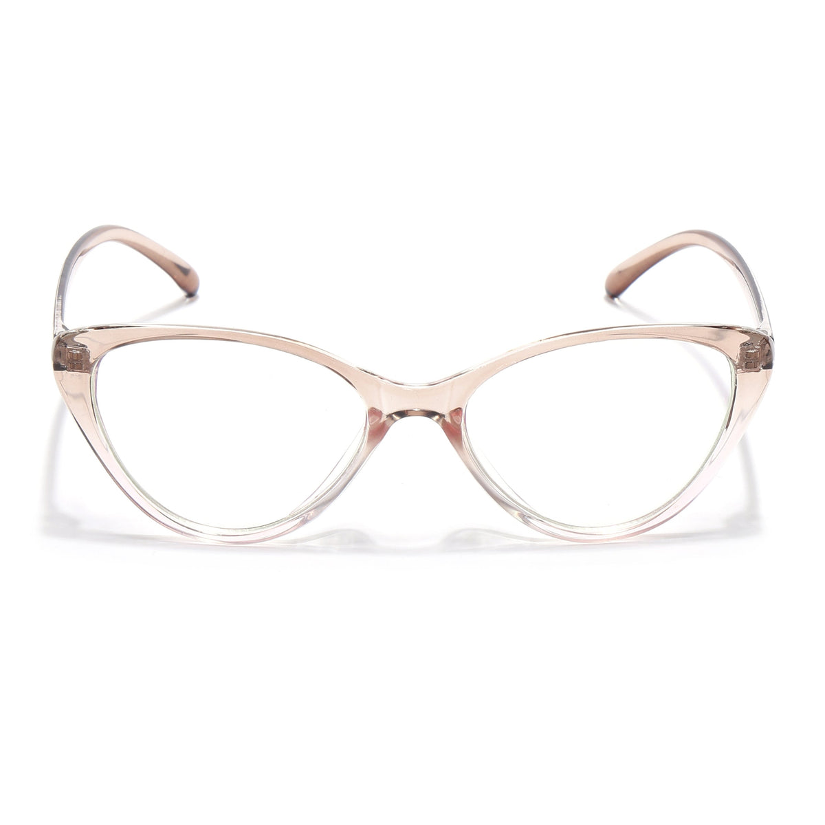 Eyejack Canment Brown & Clear Cateye Eyeglasses for Women (CM2383FCL1781-C8)