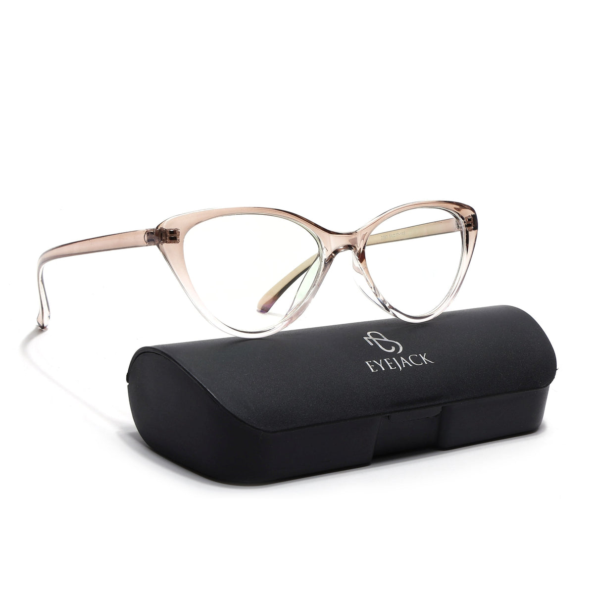 Eyejack Canment Brown & Clear Cateye Eyeglasses for Women (CM2383FCL1781-C8)