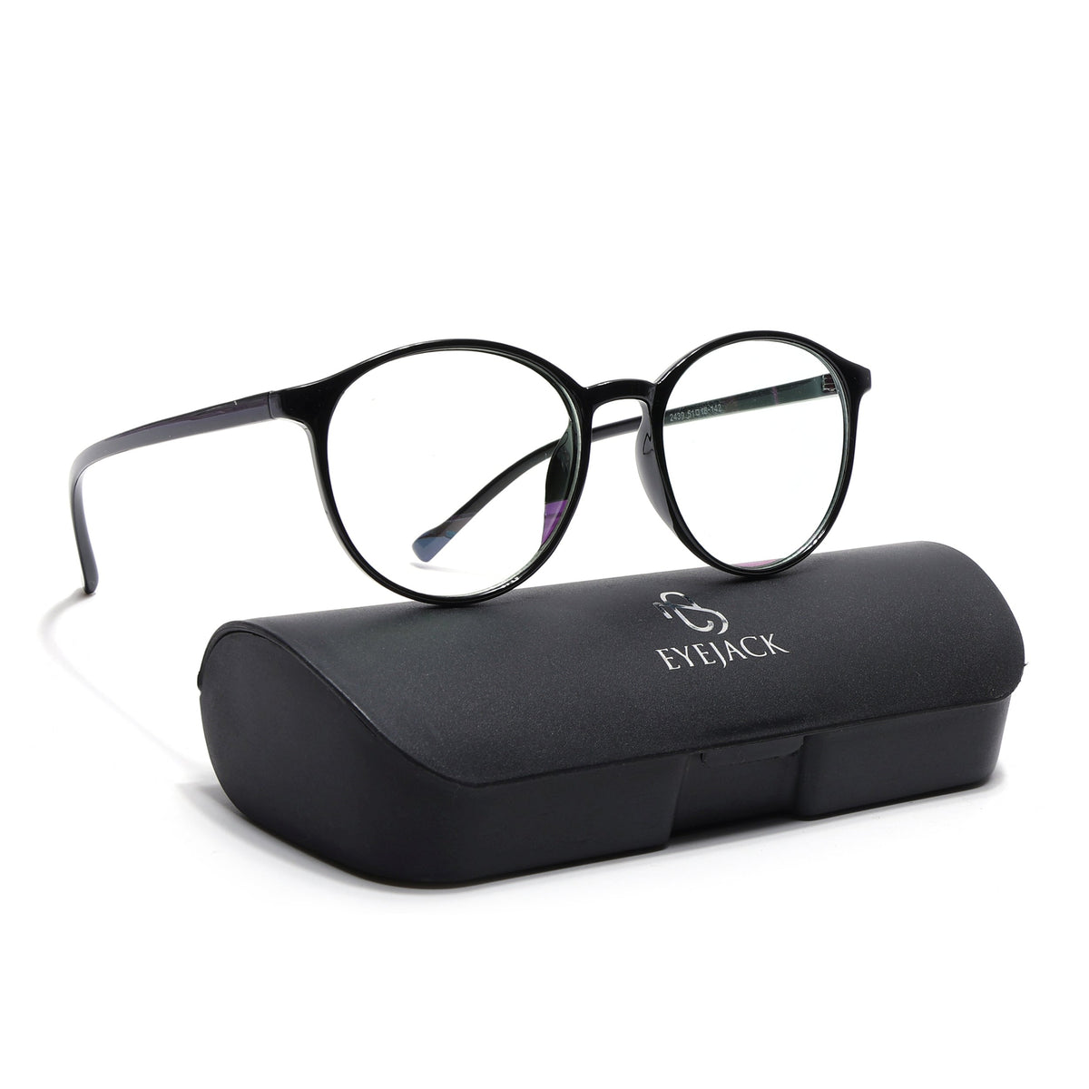 Eyejack Canment Black Round Eyeglasses for Women (CM2439FCL1782-C1)