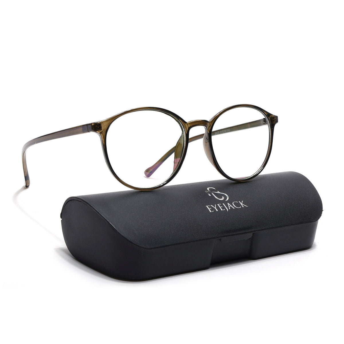 Eyejack Canment Olive Round Eyeglasses for Women (CM2439FCL1784-C3)