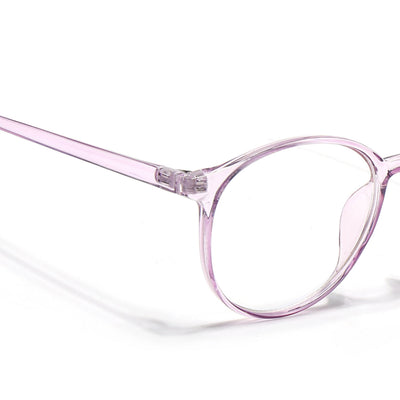 Eyejack Canment Purple Round Eyeglasses for Women (CM2439FCL1786-C5)