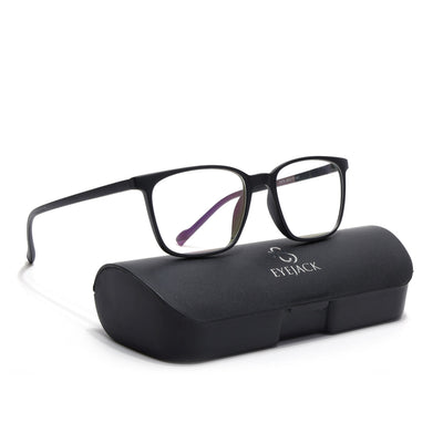 Eyejack Canment Matt Black Square Eyeglasses for Men & Women (CM2475FCL1791-C2)