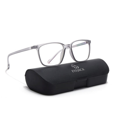 Eyejack Canment Grey Square Eyeglasses for Men & Women (CM2475FCL1792-C3)