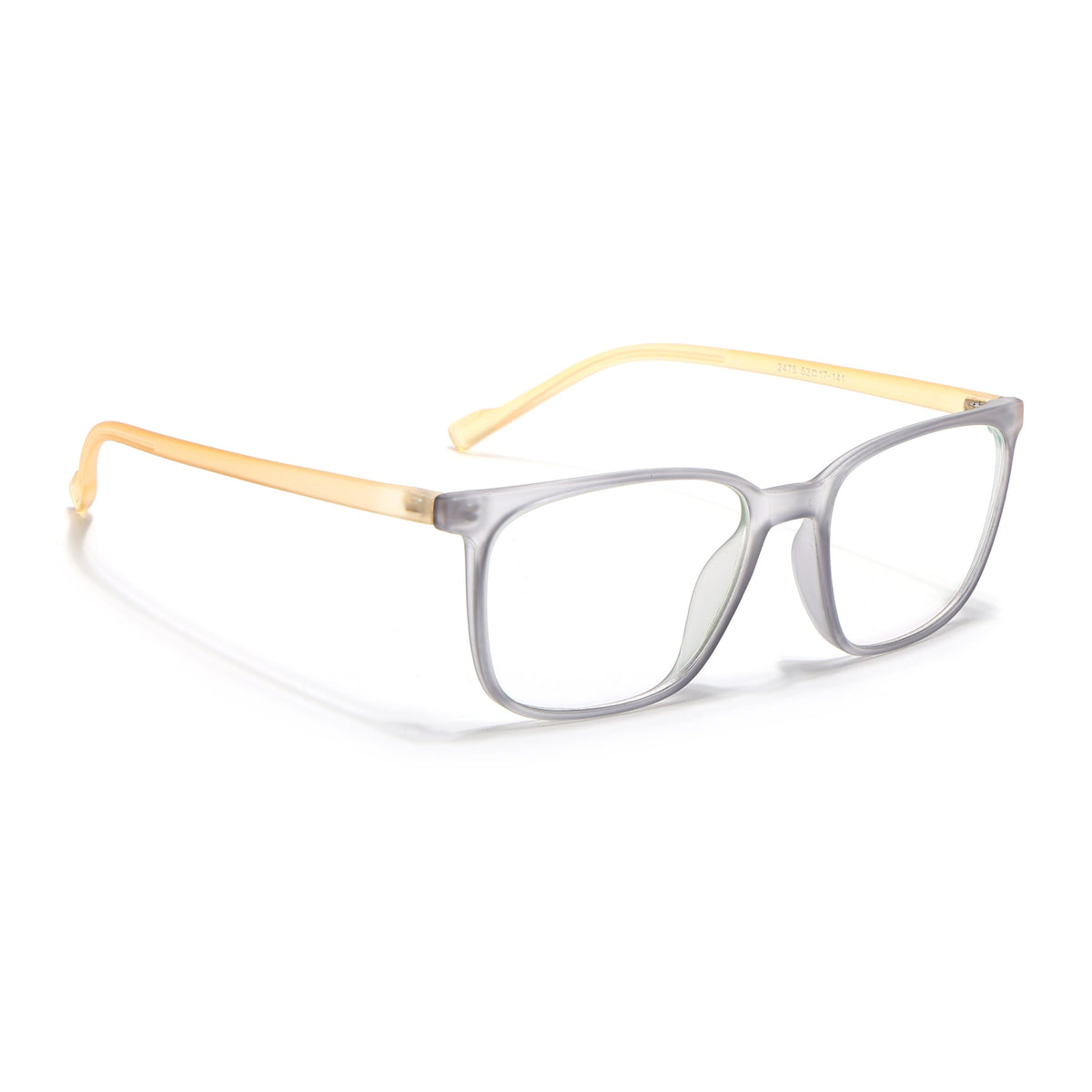 Eyejack Canment Grey Square Eyeglasses for Men & Women (CM2475FCL1793-C4)