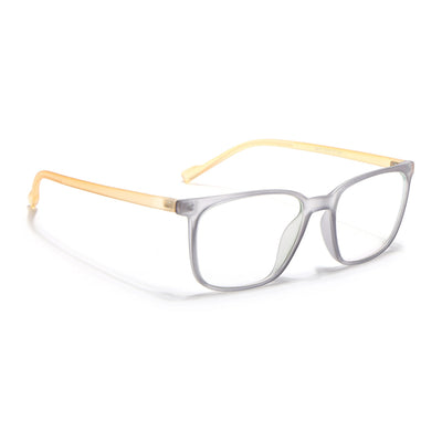 Eyejack Canment Grey Square Eyeglasses for Men & Women (CM2475FCL1793-C4)