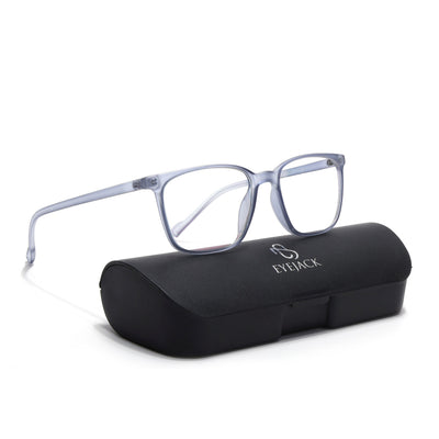 Eyejack Canment Blue Square Eyeglasses for Men & Women (CM2475FCL1796-C7)