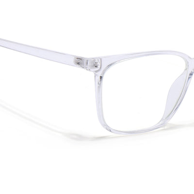 Eyejack Canment Transparent Square Eyeglasses for Men & Women (CM2475FCL1798-C9)