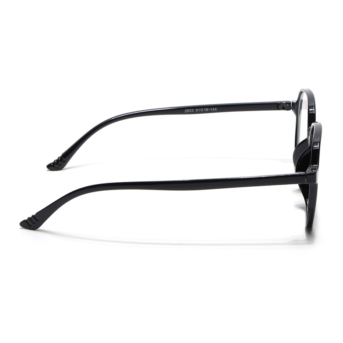 Eyejack Canment Shine Black Round Eyeglasses for Men & Women (CM2503FCL1800-C1)